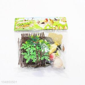 High quality plastic farm animals 4pcs