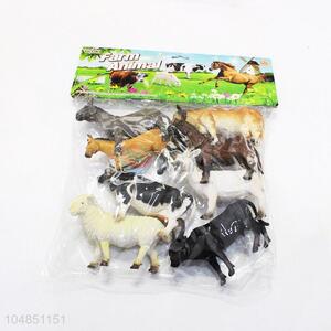 Wholesale new style plastic farm animals 8pcs