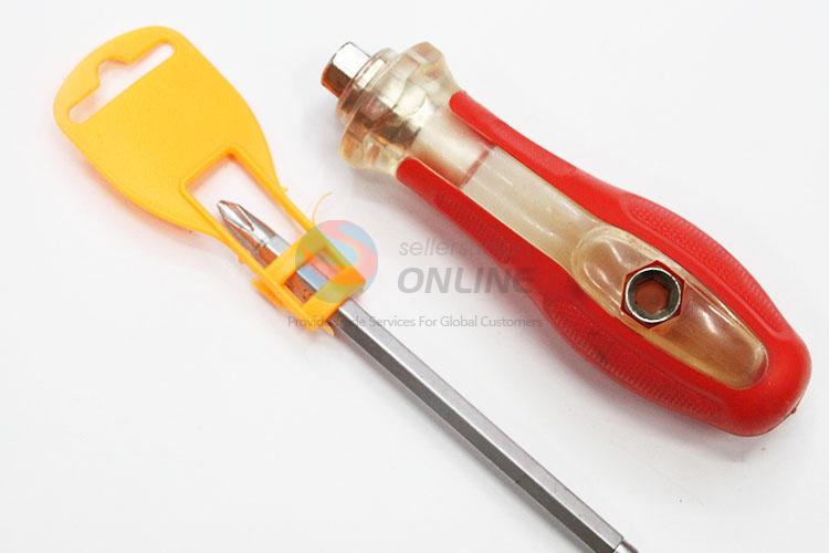 High Quality Magnetic Steel Plastic Handle Triple-purpose Screwdriver with Protective Cover