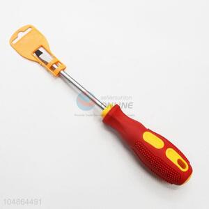 Utility Tool Hand Tools Steel Slottted Screwdriver with Protective Cover