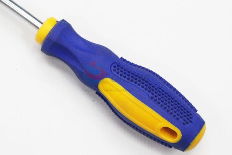 High Quality Plastic Handle Steel Slottted Screwdriver with Protective Cover