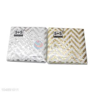 Gold Blocking Wave Pattern Disposable Eco-friendly Double-ply Paper Napkins