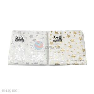 Two Styles Gold Blocking Paper Napkins Festive & Party Tissue