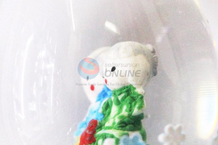 Latest Design Novelty Resin Snow Globe Romantic Lover Bear Crystal Ball