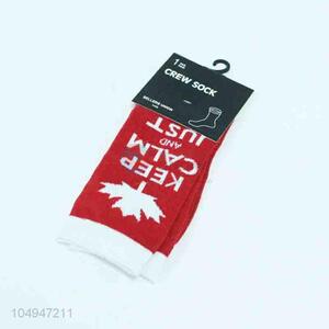 Best low price red&white sock