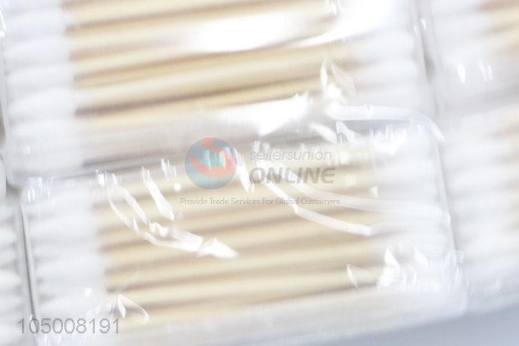 Wholesale Custom 6 Bottles Wooden Handle Cotton Swabs