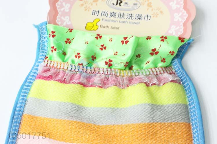 New Arrival Mud Thickening Strong Back Rubbing Towel Solid Color Bath Gloves