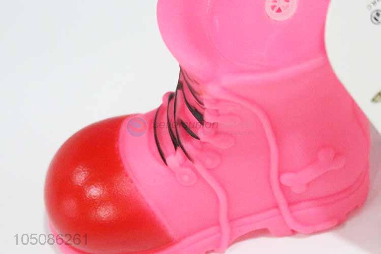 New arrival boot shape vinyl dog toy