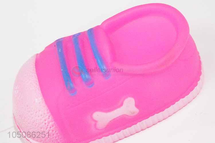 Recent design shoe shape vinyl dog toy