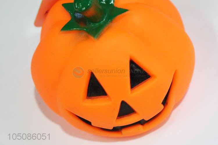 Factory OEM pumpkin shape vinyl dog toy