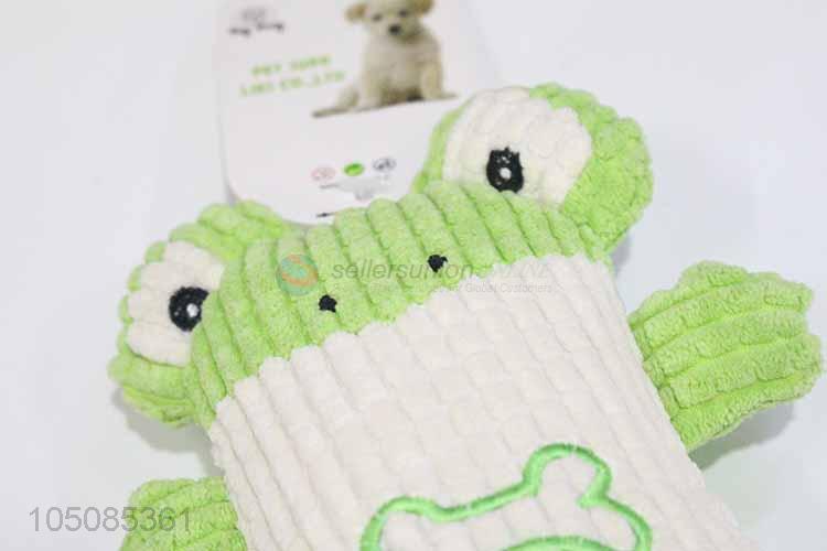 Wholesale cheap frog shape plush toy dog toy