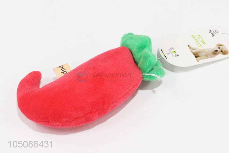 Resonable price soft chili shape pet toy