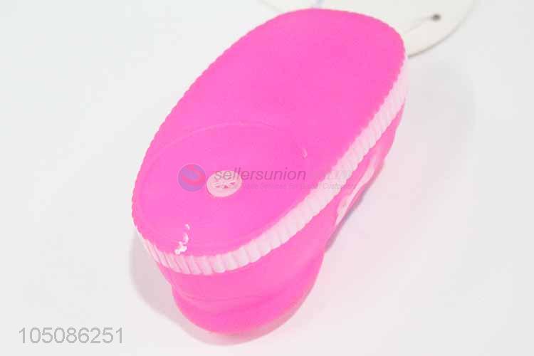 Recent design shoe shape vinyl dog toy