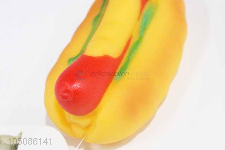 Cheap wholesale sandwich shape vinyl dog toy