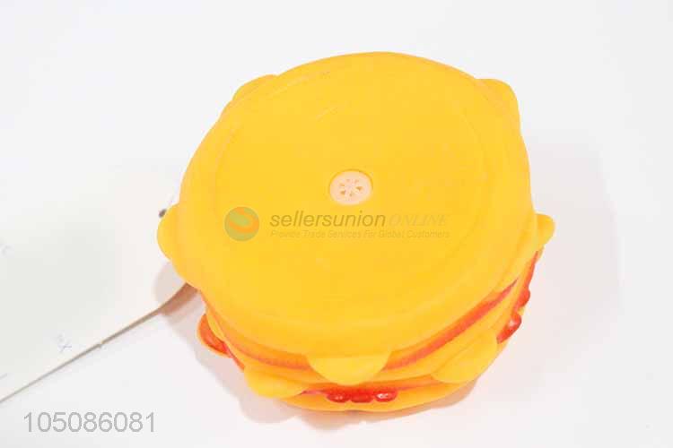 Most popular hamburger shape vinyl dog toy