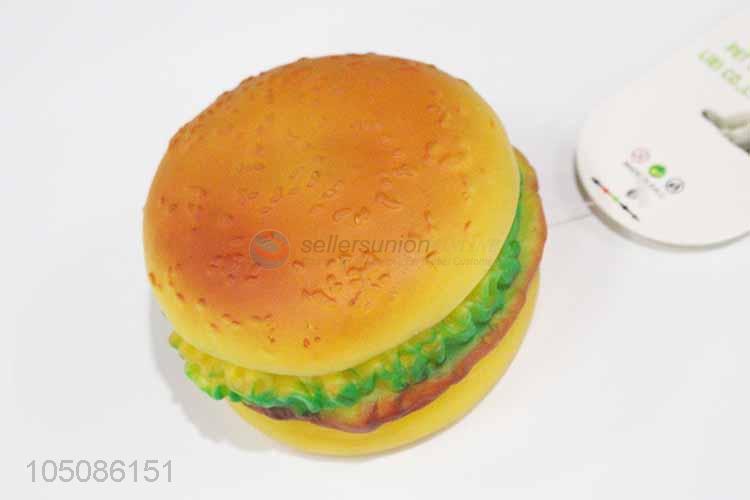 Bottom price hamburger shape vinyl dog toy