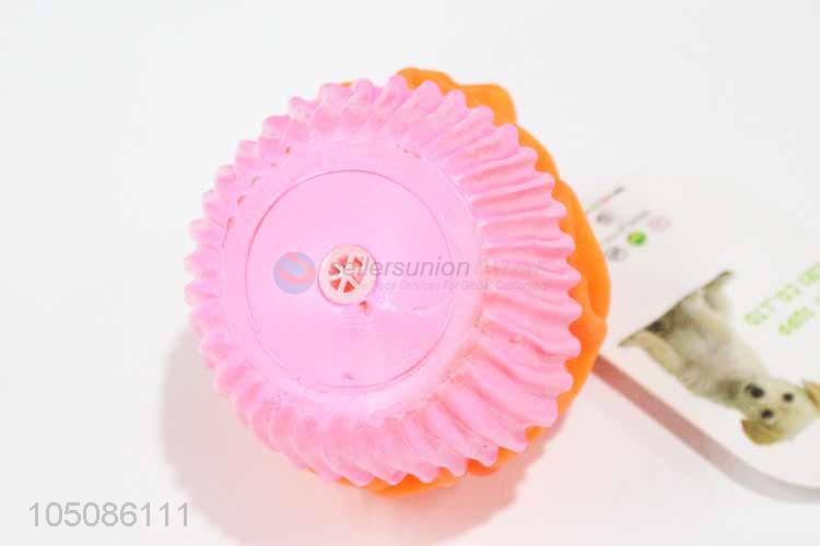 Competitive price cupcake shape vinyl dog toy