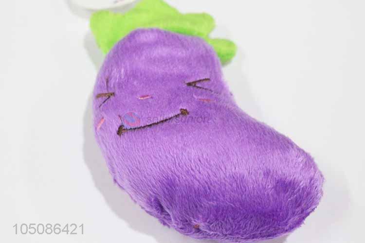 Wholesale premium quality soft eggplant shape pet toy