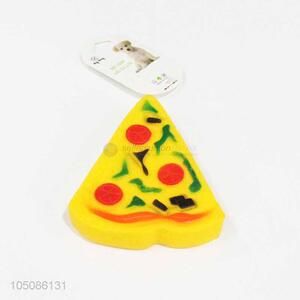 Factory promotional pizza shape vinyl dog toy