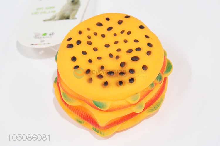 Most popular hamburger shape vinyl dog toy