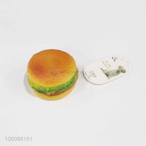 Bottom price hamburger shape vinyl dog toy