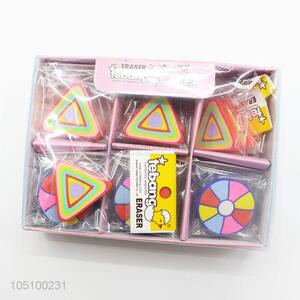 Creative Gift 3D Triangle And Round Model Eraser