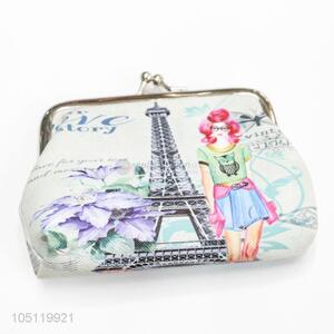 Fashion Style Eiffel Tower Pattern Coin Purse for Ladies