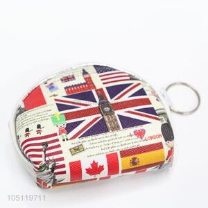 Promotional Gift All Kinds Of Flags Printed Coin Purse Zipper Pouch