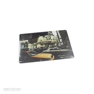 High Sales Vintage Painting Music Guitar License Plate Metal Wall