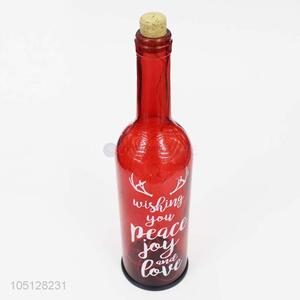 Red Color Atmosphere Decoration Cork Red Wine Bottle