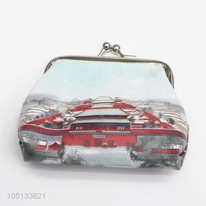 Beautiful forbidden City Printed Small PU Leather Gift Coin Purse