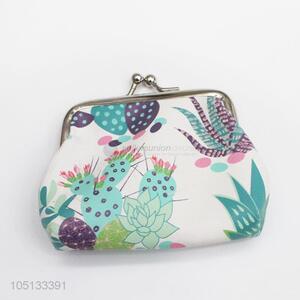 Cute Cartoon Cactus Printed PU Leather Coin Pouch Coin Purse