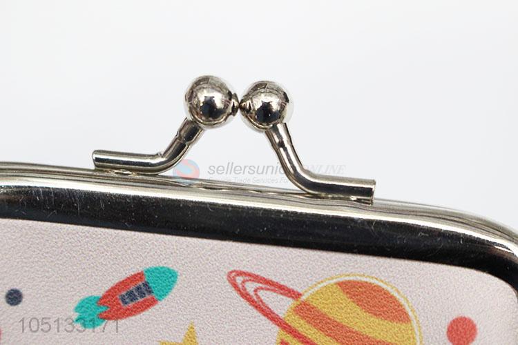 Cute Cartoon Deep Space Printed PU Leather Coin Purse Wallet Bag