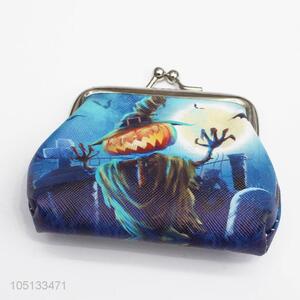 Cartoon Terrible Pumpkin Printed PU Leather Card Holder Coin Purse