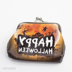 Cartoon Happy Halloween Printing Mini Pocket PU Leather Coin Purse