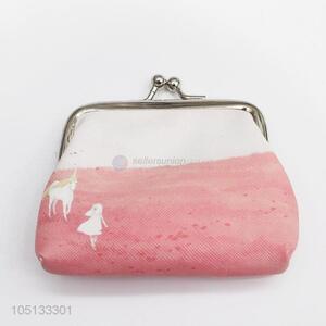 Wholesale Promotion Lovely Cartoon White Horse Printed PU Leather Coin Purse,Change Purse,Key Case