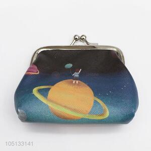 Multifunctional Promotional Cartoon  Celestial Body Pattern PU Leather Coin Purse