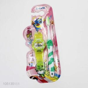 New Arrival Plastic Kids Toothbrush with Wrist Watch