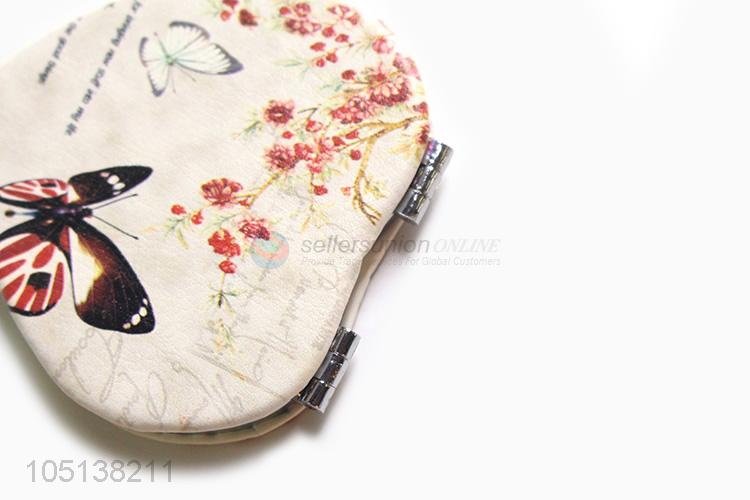 High sales heart shape double sided pocket mirror