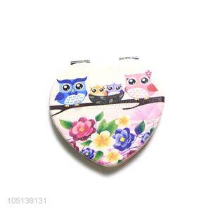 Most popular heart shape double sided pocket mirror