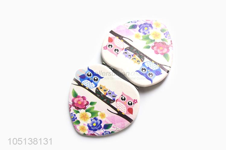 Most popular heart shape double sided pocket mirror