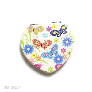 Made in China heart shape double sided pocket mirror