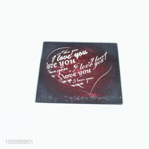 Square Shaped Letters Pattern Glass Chopping Board