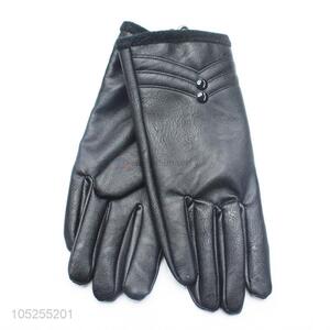 Factory directly sell women winter warm pu gloves