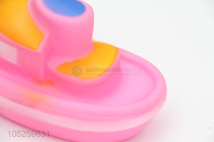 Special Design Pink Boat Vinyl Toy for Pet