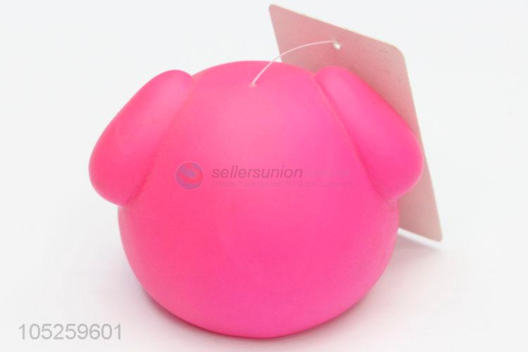 New Style Cute Vinyl Pig Head Pet Playing Toys