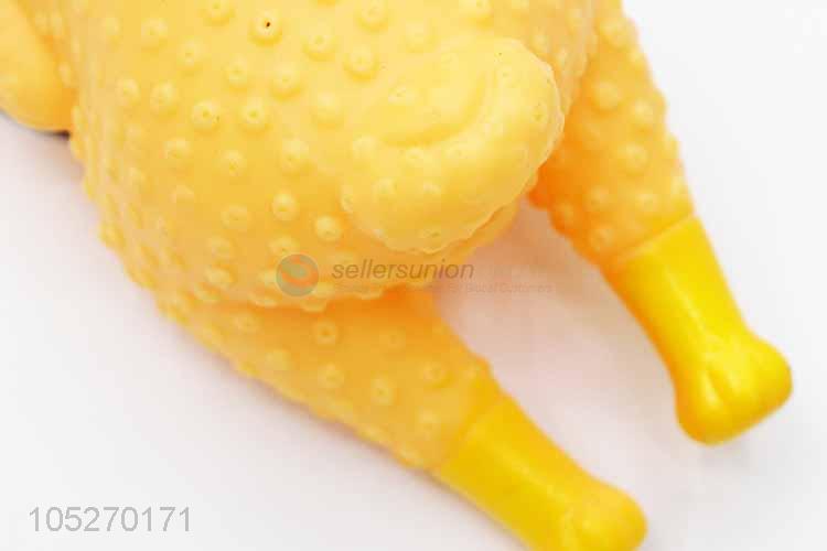 Bottom Price Cartoon Chicken Shape Dog Squeaky Toy