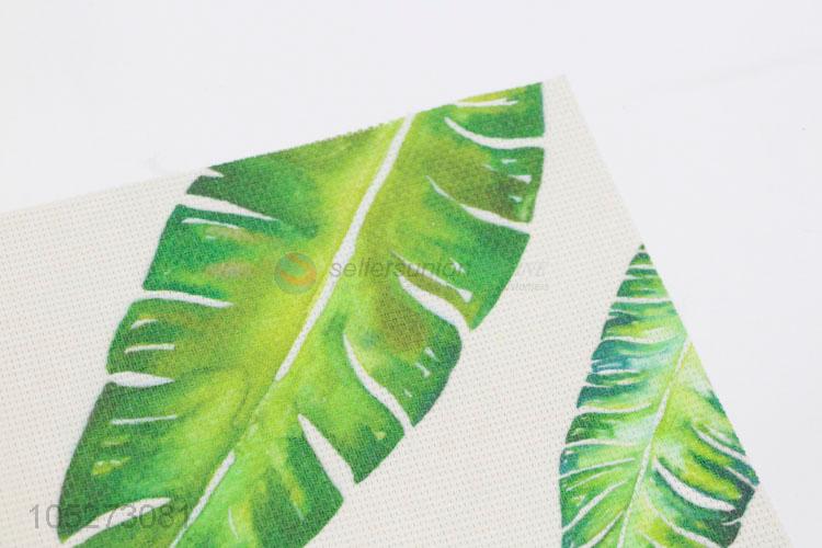 Wholesale Cheap Price Green Leaf Pattern Decorative Placemats