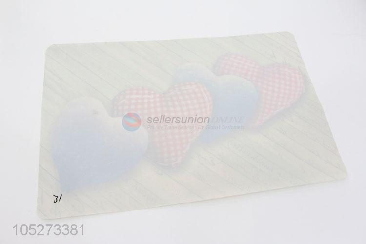 Promotional Low Price Heart Pattern Kitchen Table Mat