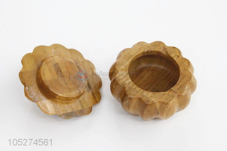 New Arrival Creative Modern Style Pumpkin Shaped Bamboo Ashtray